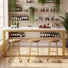 180 cm lang, barkruk, bartafel in wit en goud, hoge bar Productafbeelding-voorbeeld 8