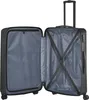 An open black suitcase with a gray interior, showing the packing straps and compartments. Produktbild-Vorschau