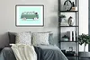 MuchoWow® Gerahmtes Poster Donuts - Lieferwagen - Auto - Produktbild-Vorschau 2