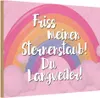 vianmo Holzschild 12x18 cm Friss meinen Sternenstaub Spruch Produktbild-Vorschau 1