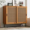 MODFU Buffet Rustique - Meuble de Rangement en Bois Noyer Voir les images du produit 2
