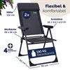 Casaria Set 2 Sedie da Giardino Pieghevoli Regolabili 7 Anteprima dell’immagine prodotto 3