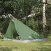 vidaXL Trekingový stan, zelený, 4-miestny, 185T polyester Náhľad obrázku produktu 2