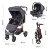 Babygo Kombikinderwagen Style 3in1 schwarz/rosegold Produktbild-Vorschau 6