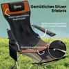 Lot de 2 chaises de camping pliables avec repose-pieds Voir les images du produit 4