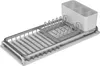 A dish drying rack with an integrated utensil holder. Podgląd zdjęcia produktu