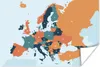 MuchoWow® Poster Karte - Europa - Orange 30x20 cm - Plakate Produktbild-Vorschau 1
