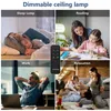 Deckenlampe LED 54W dimmbar, Flach Rund Ø50cm Schwarz mit Produktbild-Vorschau 6