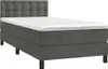 vidaXL Boxspringbett mit Matratze & LED Dunkelgrau 90x200 Produktbild-Vorschau 3