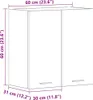 Parete attrezzata in rovere marrone 60x31x60 cm Materiale a Anteprima dell’immagine prodotto 8