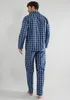 GÖTZBURG Herren Pyjama blau kariert Größe: 54 Produktbild-Vorschau 7
