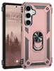 A rose gold phone case with a ring holder is shown next to a smartphone. Produktbild-Vorschau