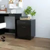 vidaXL Skříňka na kolečkách černá 45x38x54 cm Dřevěný Náhled obrázku produktu 2