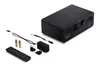 A black Sharp Hi-Fi system with accessories laid out on a white background. Voir les images du produit