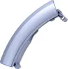 A silver-colored washing machine door handle is shown against a white background. Produktbild-Vorschau