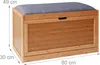 Relaxdays Bamboo shoe storage bench, Ławka do sypialni, Podgląd zdjęcia produktu 4