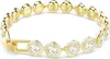 A close-up studio shot of a gold bracelet with clear crystals. Anteprima dell’immagine prodotto