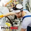 A construction worker wearing a hard hat with a headlamp is working on machinery. Produktbild-Vorschau