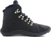 A black winter boot with fur trim and laces. Náhled obrázku produktu