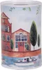 Clayre & Eef Spardosen Ø 10x15 cm Blau Metall Häuser Produktbild-Vorschau 2