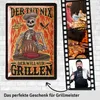 Blechschilder Grillen, Grill Schild der tut nix der will Produktbild-Vorschau 2