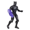 A Black Panther action figure with a purple accessory on its left arm, standing against a white background. Voir les images du produit