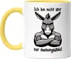 Ich bin nicht stur nur meinungsstabil Muskulöser Esel Tasse Produktbild-Vorschau 1