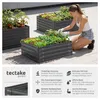 tectake Hochbeet verzinkter Stahl 80x60x30 cm 130 l Grau Produktbild-Vorschau 2