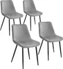 tectake® Set Stuhl Monroe gepolstert, in Samtoptik 48 x 59 Produktbild-Vorschau 1
