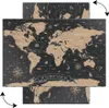 A collage of a world map product, showing different sections and angles. Produktbild-Vorschau