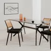 CALICOSY - Lot de 4 chaises avec cannage naturel et Voir les images du produit 2