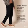 A. Pánske slim-fit džínsy Essentials – farby s efektom Náhľad obrázku produktu 2