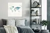 MuchoWow® Poster Weltkarte - Farben - Weiß 75x75 cm - Wand Produktbild-Vorschau 4
