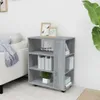 vidaXL Armoire à roulettes Gris Sonoma 60x35x75 cm Bois Voir les images du produit 3