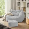 HOME DELUXE - Sitzsack COZY mit Hocker - Stoff: Samt Cord, Produktbild-Vorschau 2
