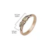Blatt Ring roségold aus Edelstahl 52 (16.5 mm Ø) Produktbild-Vorschau 3