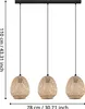 EGLO Pendelleuchte Dembleby, 3 flammige Hängelampe Vintage, Produktbild-Vorschau 3
