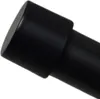 Close-up of the end of a black curtain rod. Podgląd zdjęcia produktu