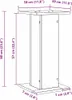 vidaXL Stojaki na głośniki, 2 szt., czarne, imitacja dębu, Podgląd zdjęcia produktu 7