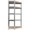 Regał Magazynowy, Srebrny, 90X90X180 Cm, Stal I Mdf Podgląd zdjęcia produktu 1