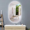 Oval Badspiegel mit LED-Hinterleuchtung 45x75cm Kaltweiß Produktbild-Vorschau 1