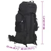 Langlebige Wanderrucksack Schwarz 100 L Oxford-Gewebe Produktbild-Vorschau 3