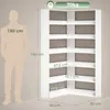 Étagère en forme de L avec 7 niveaux | Couleur : Blanc | Voir les images du produit 3