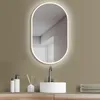 HOKO LED Ovalspiegel mit Metallrahmen 50x90 cm Anti-fog Produktbild-Vorschau 1