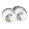 Steckdosen‑Verteiler 2× Schuko (2P+Z), weiß‑grau Produktbild-Vorschau 2