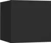A black cube-shaped object, likely a TV cabinet, is shown from a slight angle against a black background. Náhled obrázku produktu