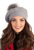 Vivisence Elegante Baskenmütze Damen mit bommel Produktbild-Vorschau 2