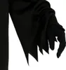 Close-up of a black costume sleeve with jagged edges and a black glove. Anteprima dell’immagine prodotto
