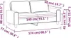 vidaXL 2-Sitzer-Sofa Creme 140 cm Stoff Produktbild-Vorschau 8