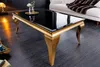 Eleganter Couchtisch MODERN BAROCK 100cm schwarz Opalglas Produktbild-Vorschau 2